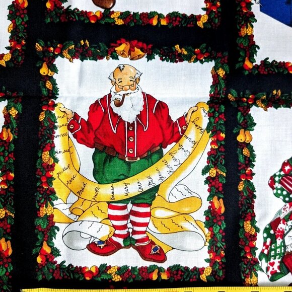 VTG Alexander Henry fabric Christmas He's checking it twice, Nicole de Leon 1992 - Picture 4 of 8